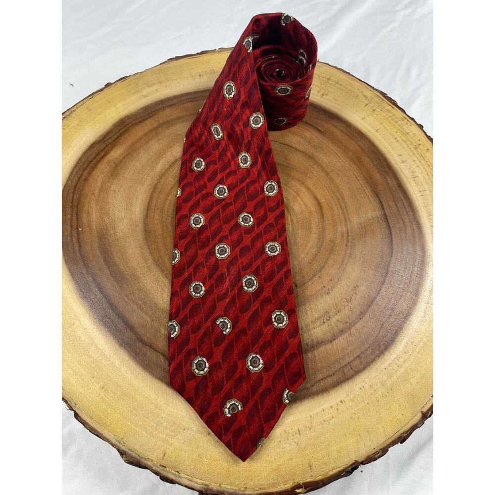 Robert Talbott Best of Class Nordstrom Silk Red Geometric Tie OS